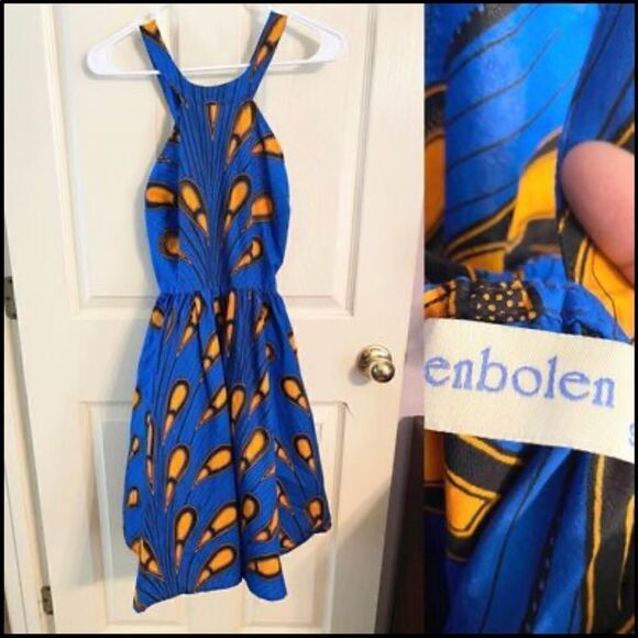 SHENBOLEN African Print Traditional Clothing Casual Party Dress - Picture 4 of 5
